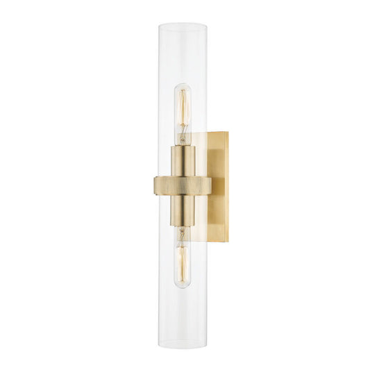 Hudson Valley Lighting Briggs Wall Sconce in Aged Brass 5302-AGB