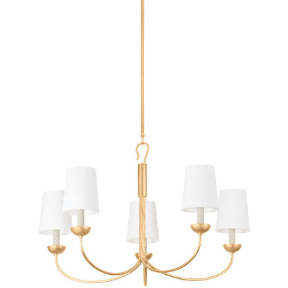 Hudson Valley Lighting Montpelier Chandelier in Vintage Gold Leaf 5305-VGL