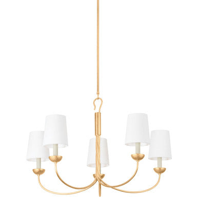 Hudson Valley Lighting Montpelier Chandelier in Vintage Gold Leaf 5305-VGL