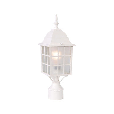 Acclaim Lighting Nautica 1-Light Textured White Post Mount Light in Textured White 5307TW