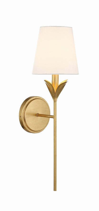 Crystorama Broche 1 Light Antique Gold Wall Mount 531-GA