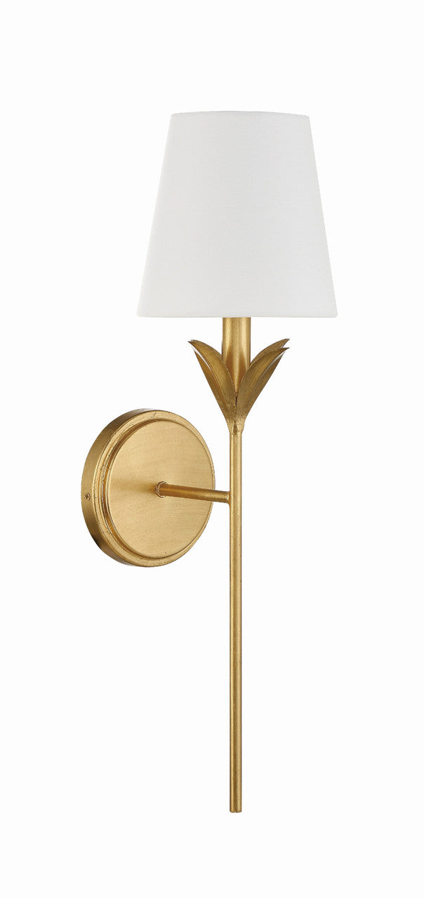 Crystorama Broche 1 Light Antique Gold Wall Mount 531-GA