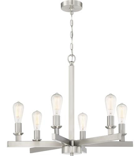 Craftmade 6 Light Chandelier in Brushed Polished Nickel 53126-BNK