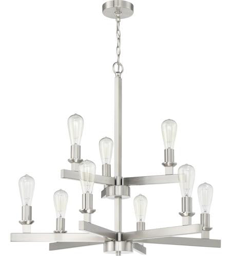 Craftmade 9 Light Chandelier in Brushed Polished Nickel 53129-BNK