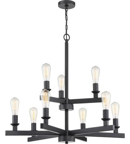 Craftmade 9 Light Chandelier in Flat Black 53129-FB