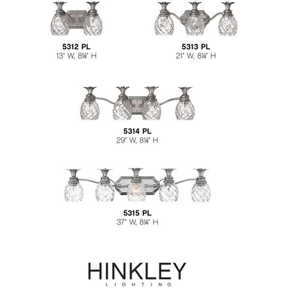 Hinkley Lighting Plantation Two Light Vanity Polished Antique Nickel 5312PL