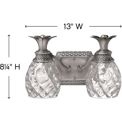 Hinkley Lighting Plantation Two Light Vanity Polished Antique Nickel 5312PL