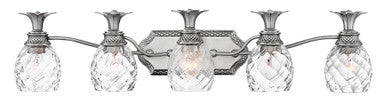 Hinkley Lighting Plantation Five Light Vanity Polished Antique Nickel 5315PL