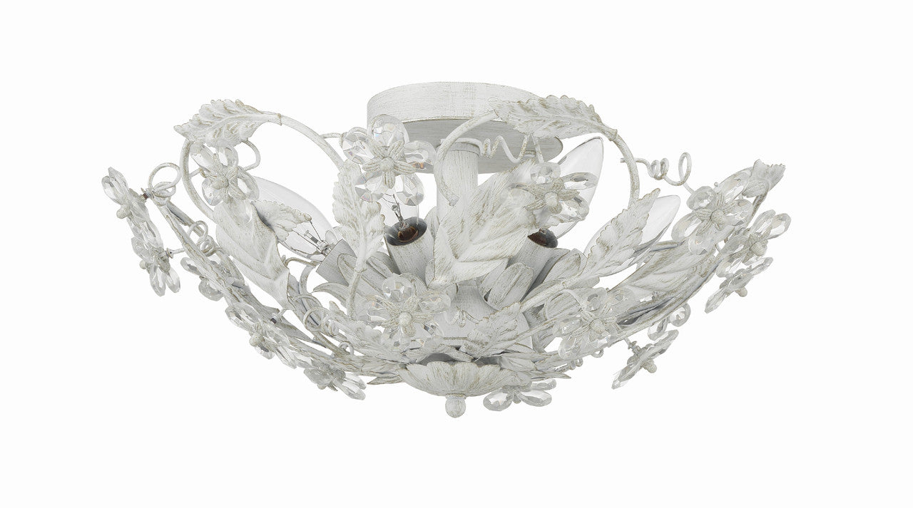 Crystorama Paris Market 6 Light Antique White Ceiling Mount 5316-AW