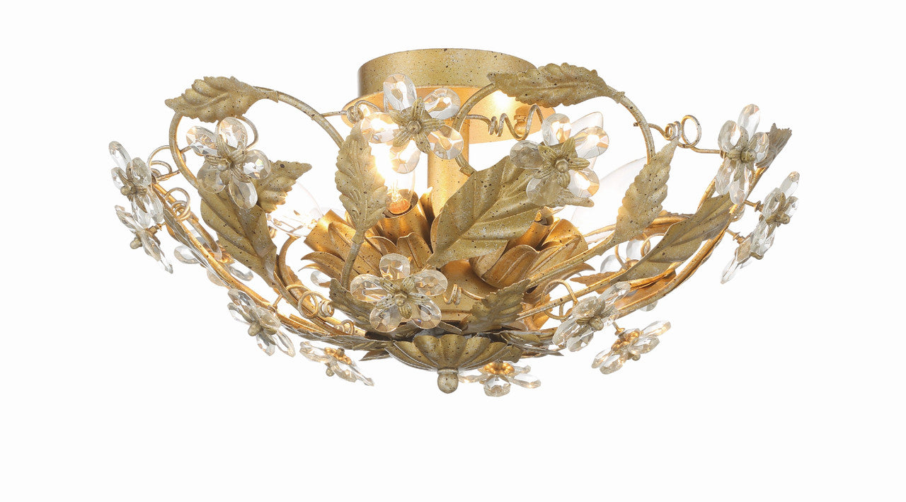 Crystorama Paris Market 6 Light Gold Leaf Ceiling Mount 5316-GL