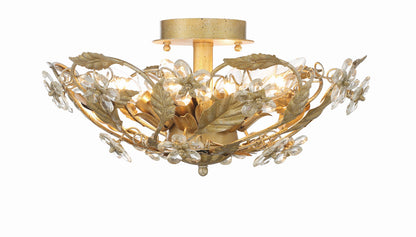 Crystorama Paris Market 6 Light Gold Leaf Ceiling Mount 5316-GL