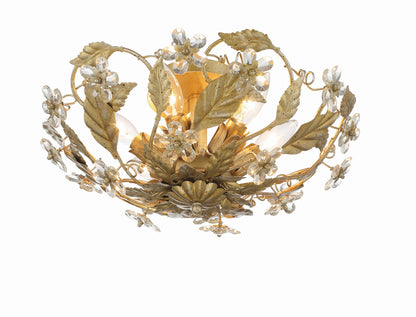 Crystorama Paris Market 6 Light Gold Leaf Ceiling Mount 5316-GL