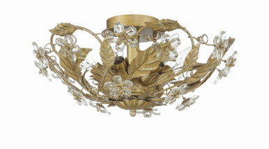 Crystorama Paris Market 6 Light Gold Leaf Ceiling Mount 5316-GL