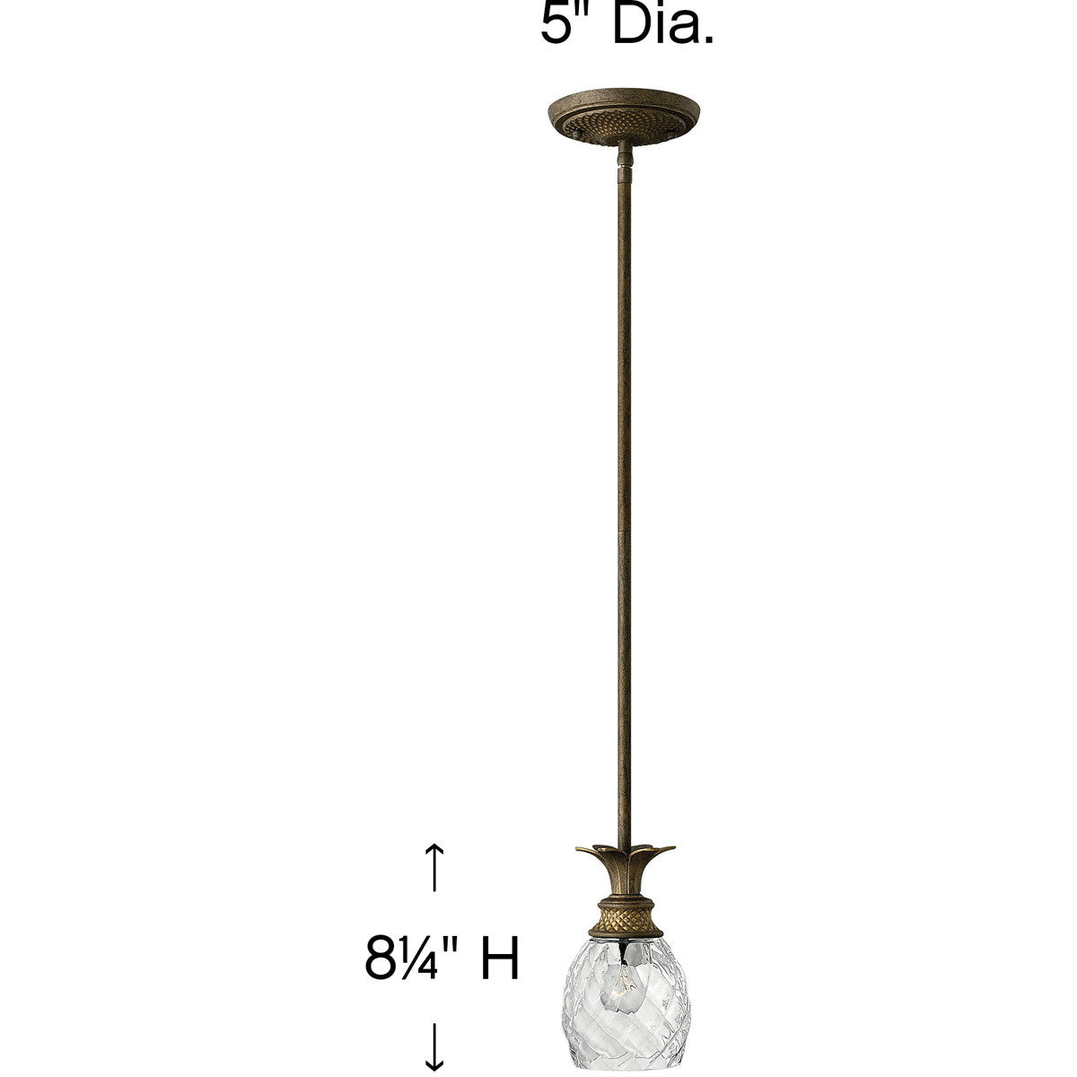 Hinkley Lighting Plantation Small Pendant Pearl Bronze 5317PZ