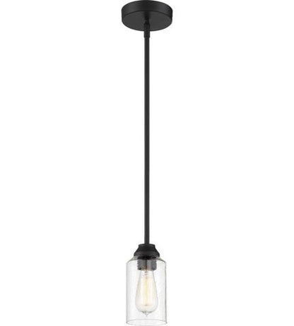 Craftmade 1 Light Mini Pendant in Flat Black 53191-FB