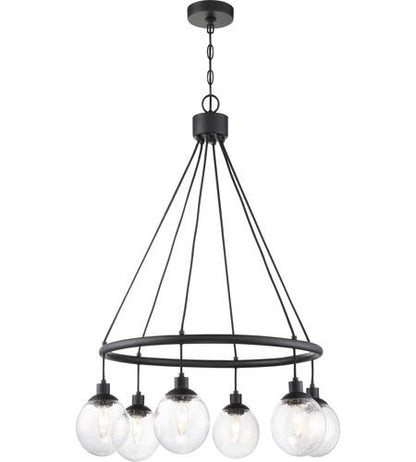 Craftmade 6 Light Chandelier in Flat Black 53326-FB