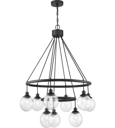 Craftmade 9 Light Chandelier in Flat Black 53329-FB