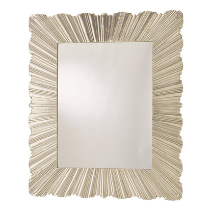 Global Views Linen Fold Mirror Silver Large 9.92846