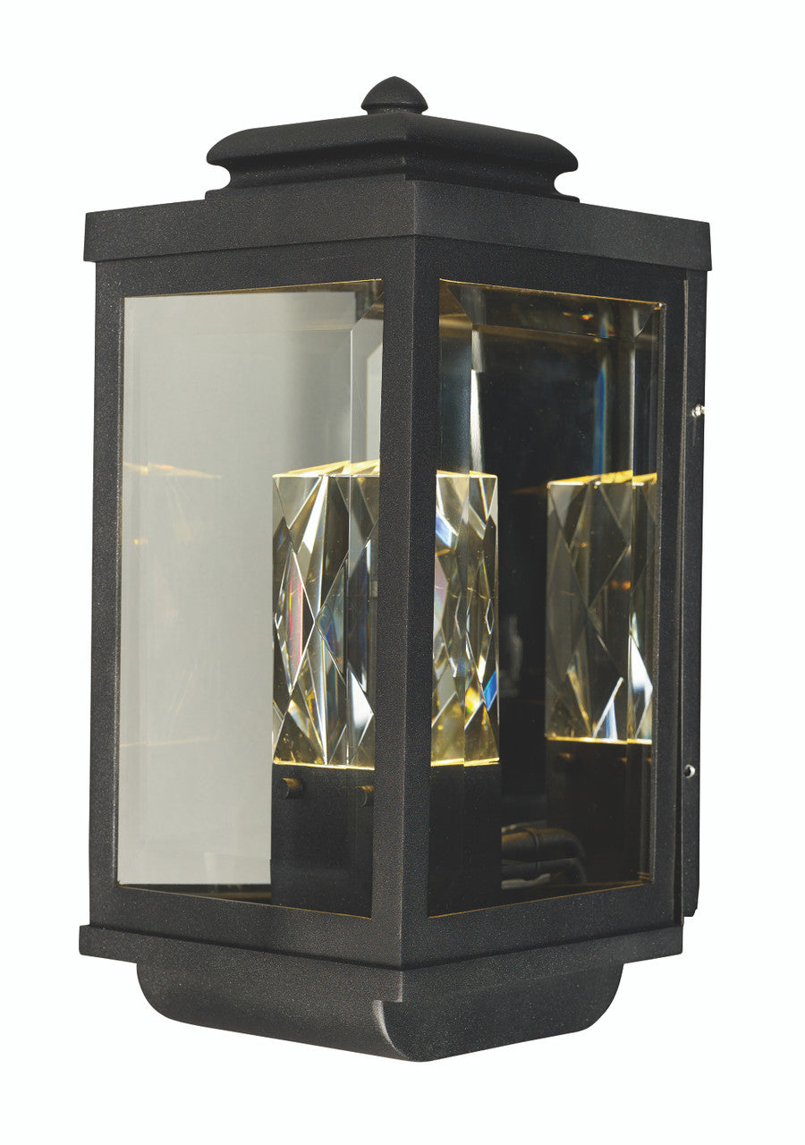 Maxim Mandeville 2-Light LED Outdoor Wall Sconce in Galaxy Black 53524CLGBK