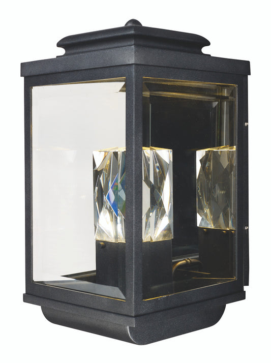 Maxim Mandeville 2-Light LED Outdoor Wall Sconce in Galaxy Black 53526CLGBK