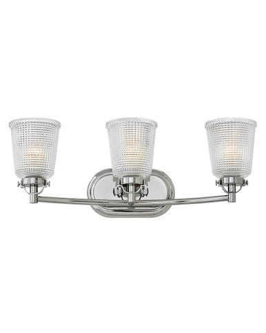 Hinkley Lighting Bennett Three Light Vanity Polished Nickel 5353PN