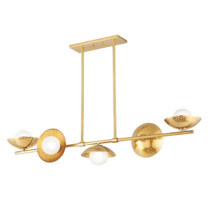 Hudson Valley Lighting Glimmer Linear in Aged Brass 5355-AGB