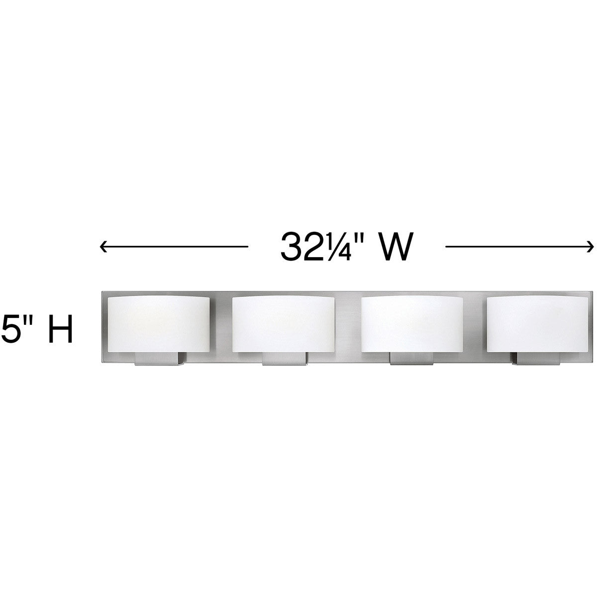 Hinkley Lighting Mila Four Light Vanity Brushed Nickel 53554BN