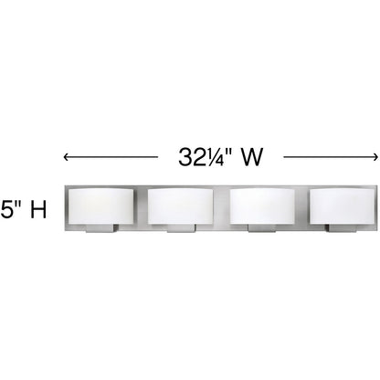 Hinkley Lighting Mila Four Light Vanity Brushed Nickel 53554BN