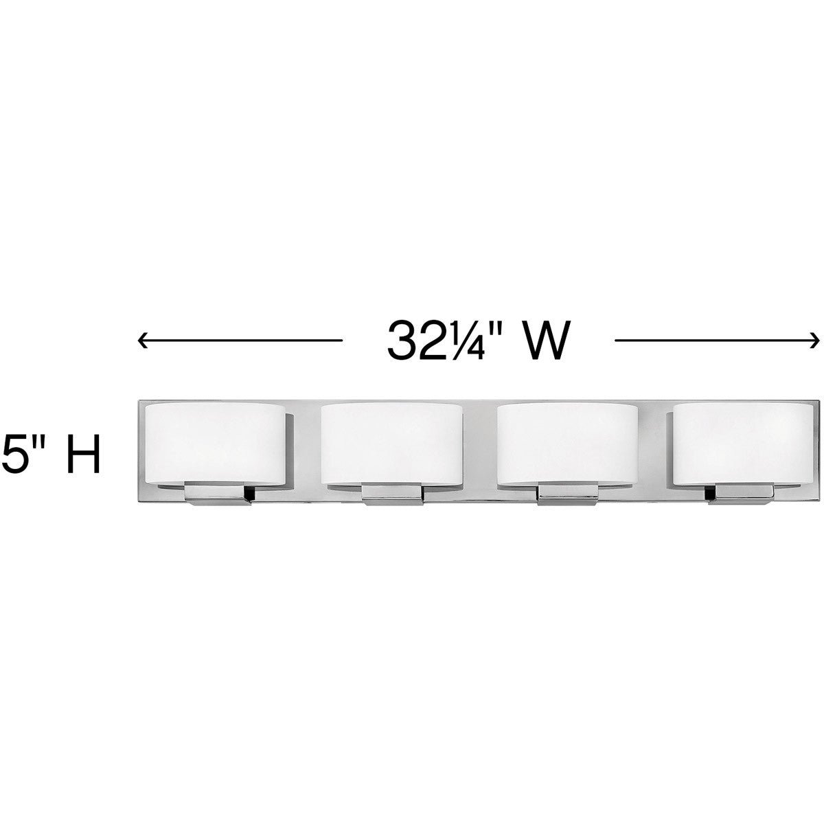 Hinkley Lighting Mila Four Light Vanity Chrome 53554CM