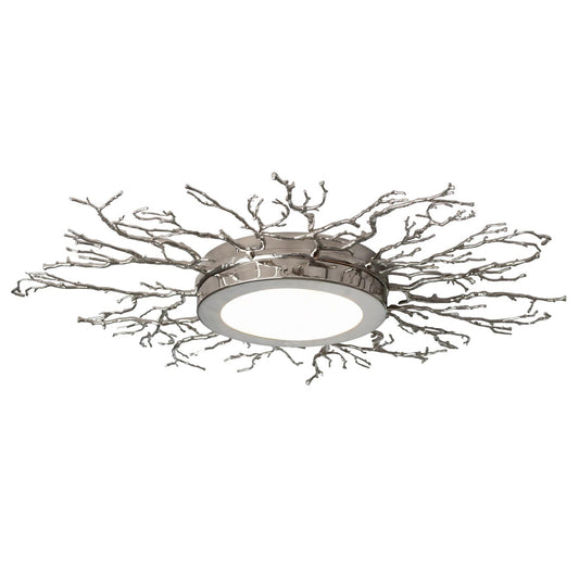 Global Views Twig Flush Mount Ceiling Fixture-Nickel 9.93222