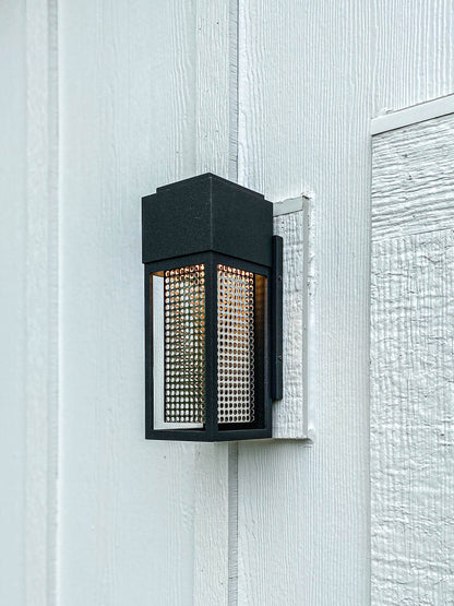 Maxim Townhouse LED Outdoor Wall Sconce in Galaxy Black / Stainless Steel 53597GBKSST