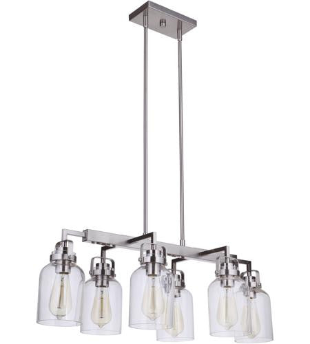 Craftmade Foxwood 6 Light Island in Brushed Polished Nickel in Brushed Polished Nickel 53676-BNK