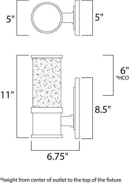 Maxim Pillar 2-Light LED Wall Sconce in Brushed Aluminum 53685CLAL