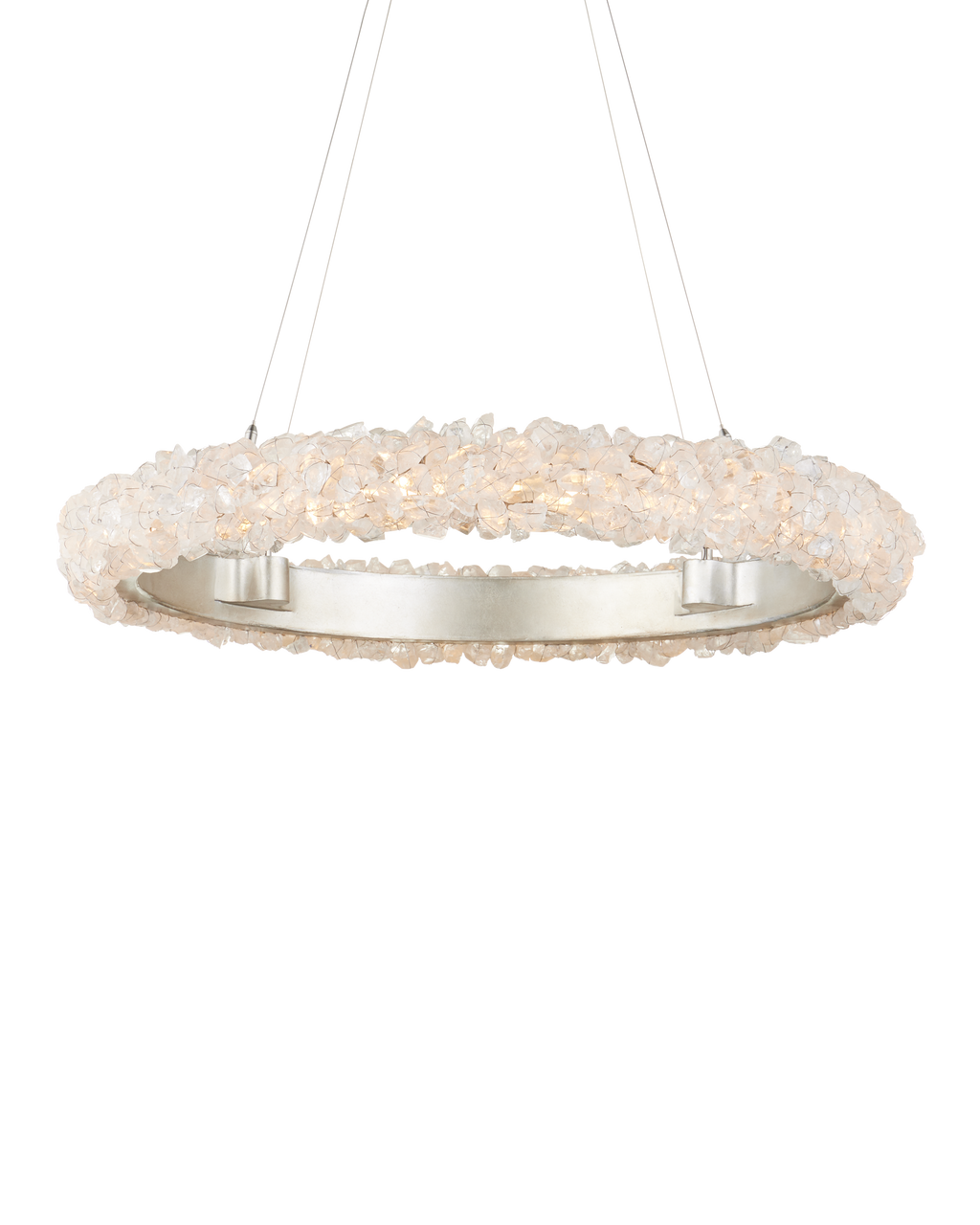 Currey & Co Iconoclast Chandelier in Contemporary Silver Leaf/Contemporary Silver/Natural 9000-1222