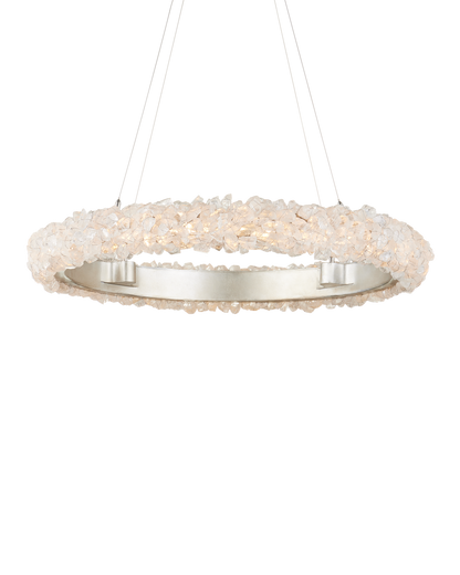 Currey & Co Iconoclast Chandelier in Contemporary Silver Leaf/Contemporary Silver/Natural 9000-1222