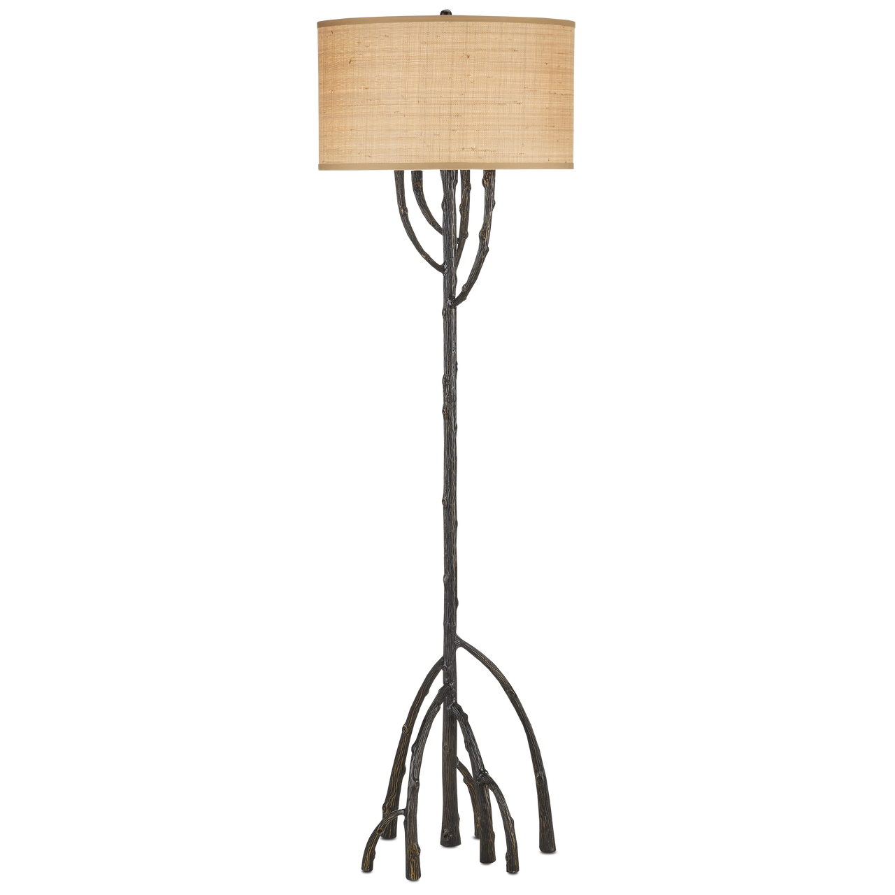 Currey & Co. 67.5" Mangrove Bronze Floor Lamp 8000-0142