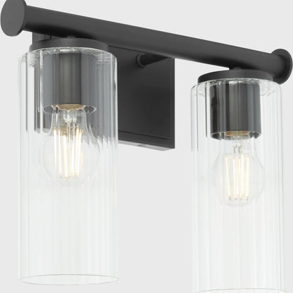 Quorum  Juniper 2 Light Vanity Wall Mount - Matte Black 541-2-59