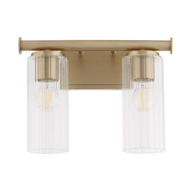 Quorum  Juniper 2 Light Vanity Wall Mount - Aged Brass 541-2-80