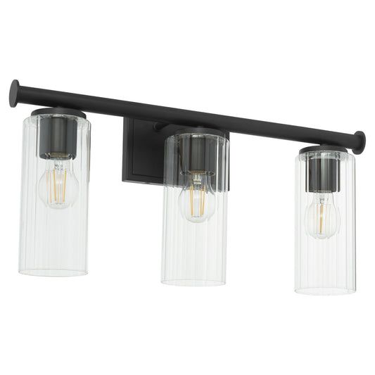 Quorum  Juniper 3 Light Vanity Wall Mount - Matte Black 541-3-59