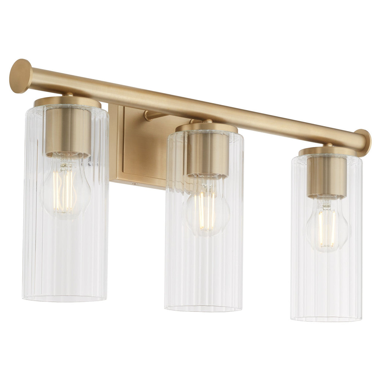 Quorum  Juniper 3 Light Vanity Wall Mount - Aged Brass 541-3-80