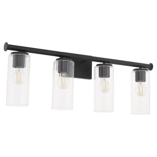 Quorum  Juniper 4 Light Vanity Wall Mount - Matte Black 541-4-59