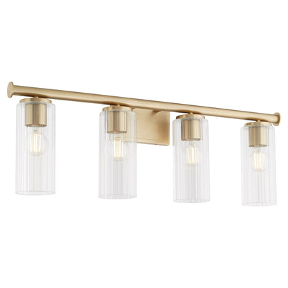 Quorum  Juniper 4 Light Vanity Wall Mount - Aged Brass 541-4-80