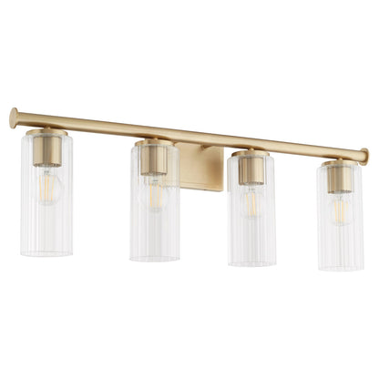 Quorum  Juniper 4 Light Vanity Wall Mount - Aged Brass 541-4-80