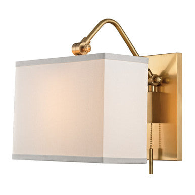 OPEN BOX NEW: Hudson Valley Lighting Leyden 1 Light Wall Sconce In Aged Brass 5421-AGB