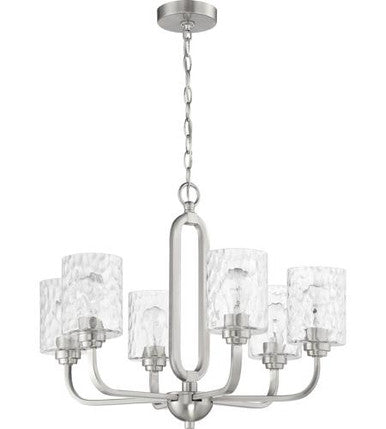 Craftmade 6 Light Chandelier in Brushed Polished Nickel 54226-BNK