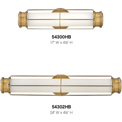 Hinkley Lighting Saylor Small LED Sconce Heritage Brass 54300HB