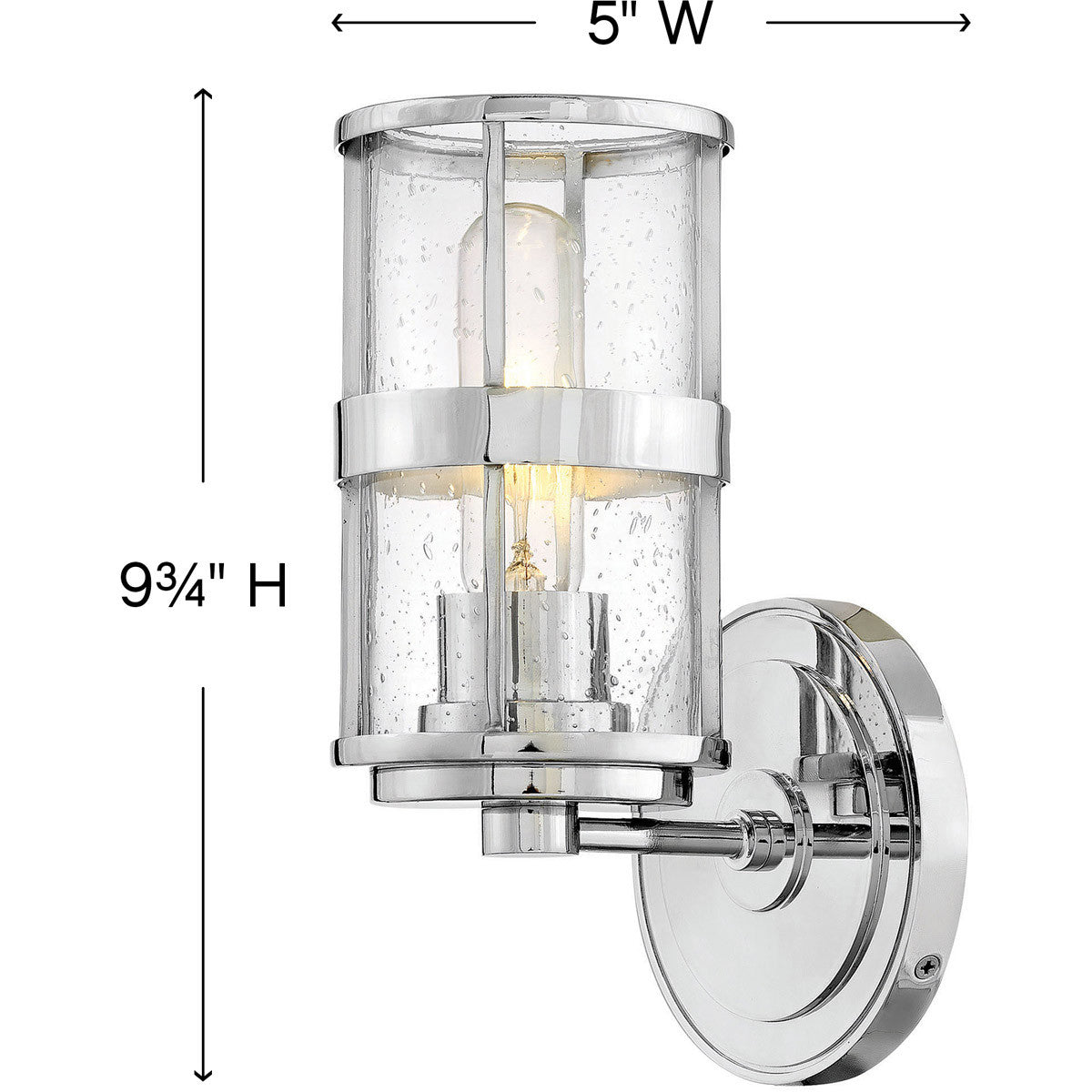 Hinkley Lighting Noah Single Light Vanity Chrome 5430CM