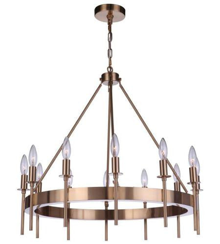 Craftmade Larrson Chandelier 12  Light  Satin Brass in Satin Brass 54312-SB