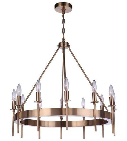 Craftmade Larrson Chandelier 12  Light  Satin Brass in Satin Brass 54312-SB