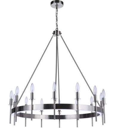 Craftmade Larrson Chandelier 14  Light in Brushed Polished Nickel 54314-BNK